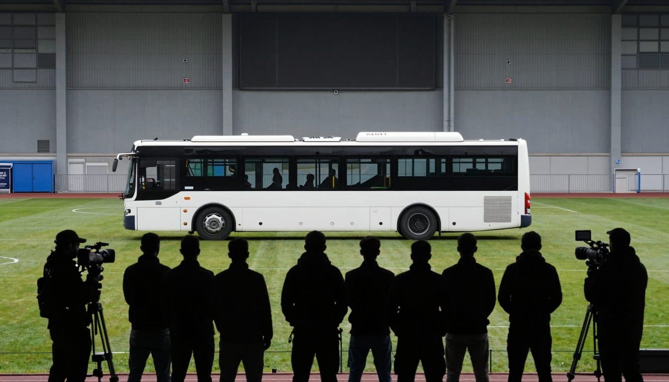HEBC vor Pokalspiel gegen Borussia Dortmund mit Hochbahn-Bus unterwegs
