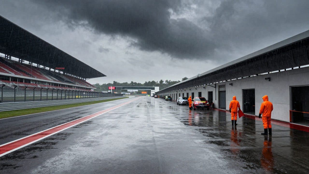 Grand Prix von Malaysia nach heftigem Gewitter mit Verspätung gestartet