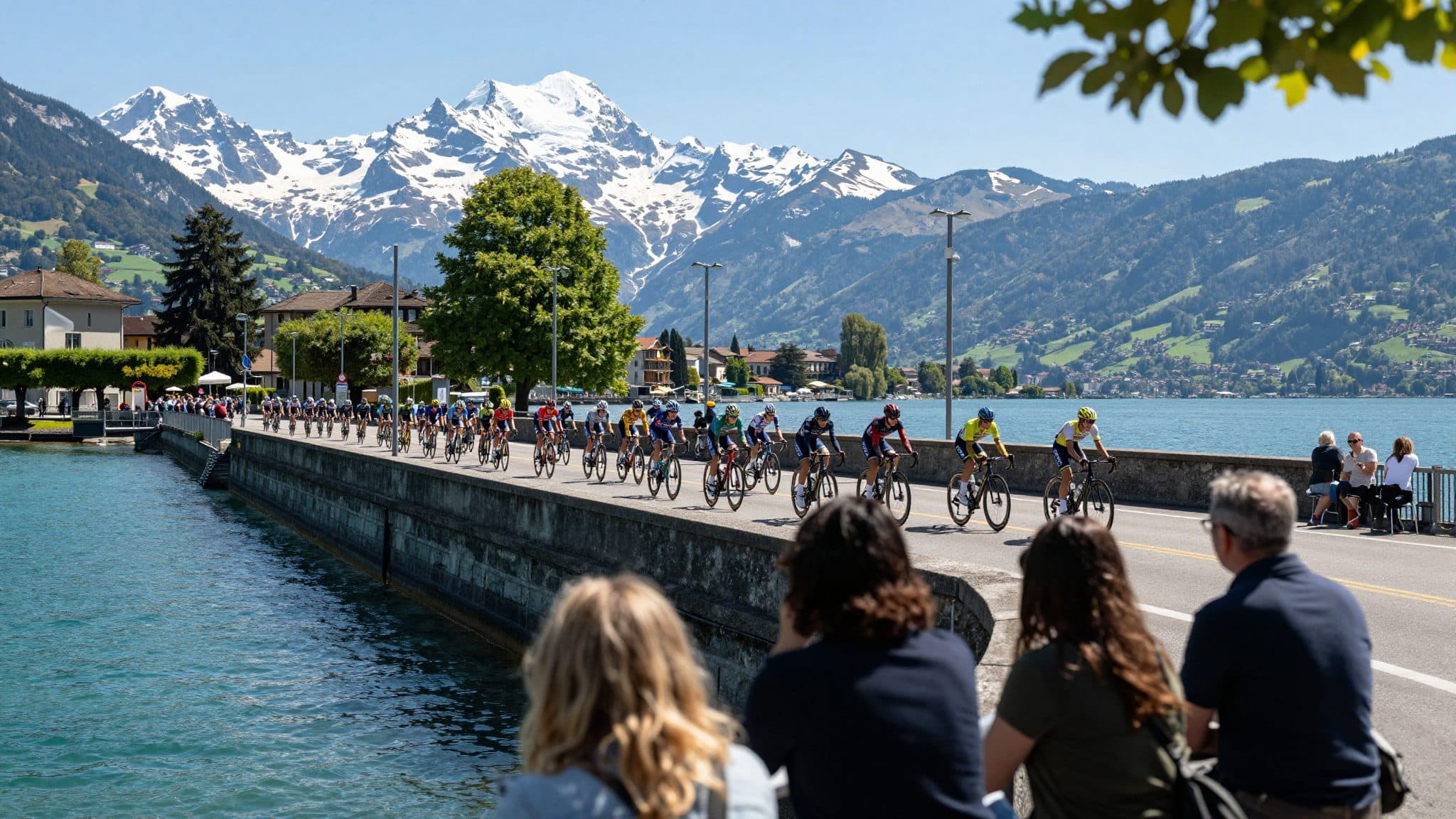 Elise Chabbey verfolgt Tour-de-France-F Femmes-Start in Genf als Zuschauerin