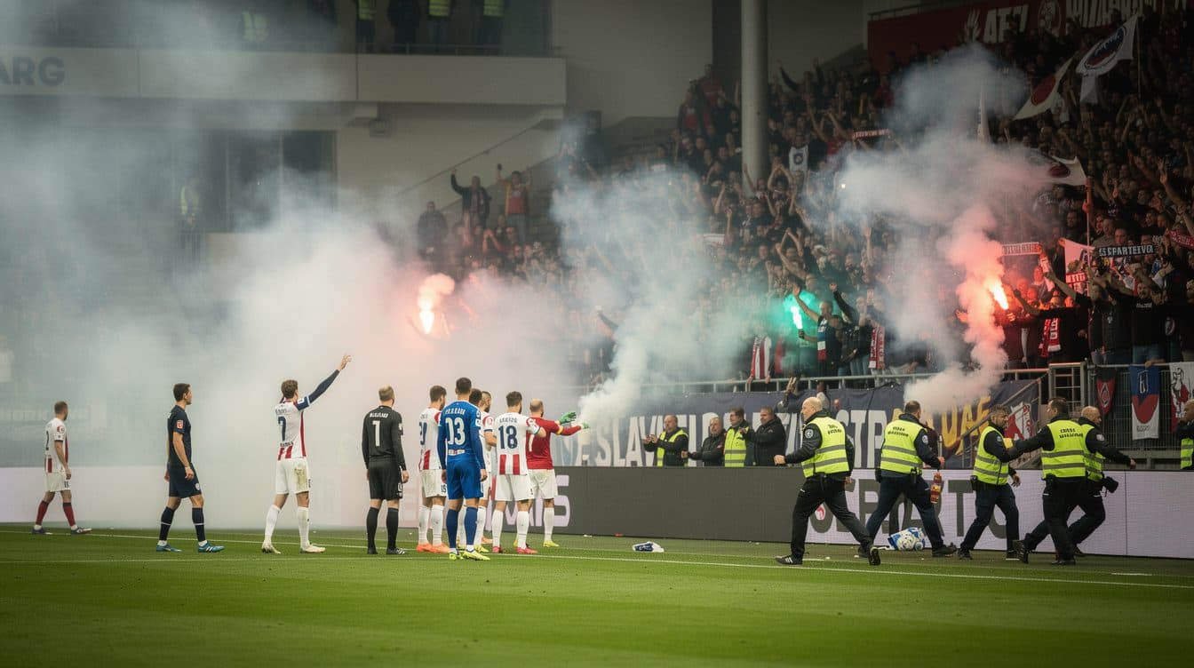 Rekordstrafe für Slavia Prag nach Pyro-Eklat – Meisterschaftsgewinn verhindert
